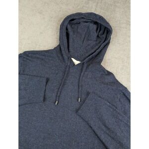 Artefact Hoodie Mens XXL Navy 100% Merino Wool Knit Sweater Pullover Sweatshirt